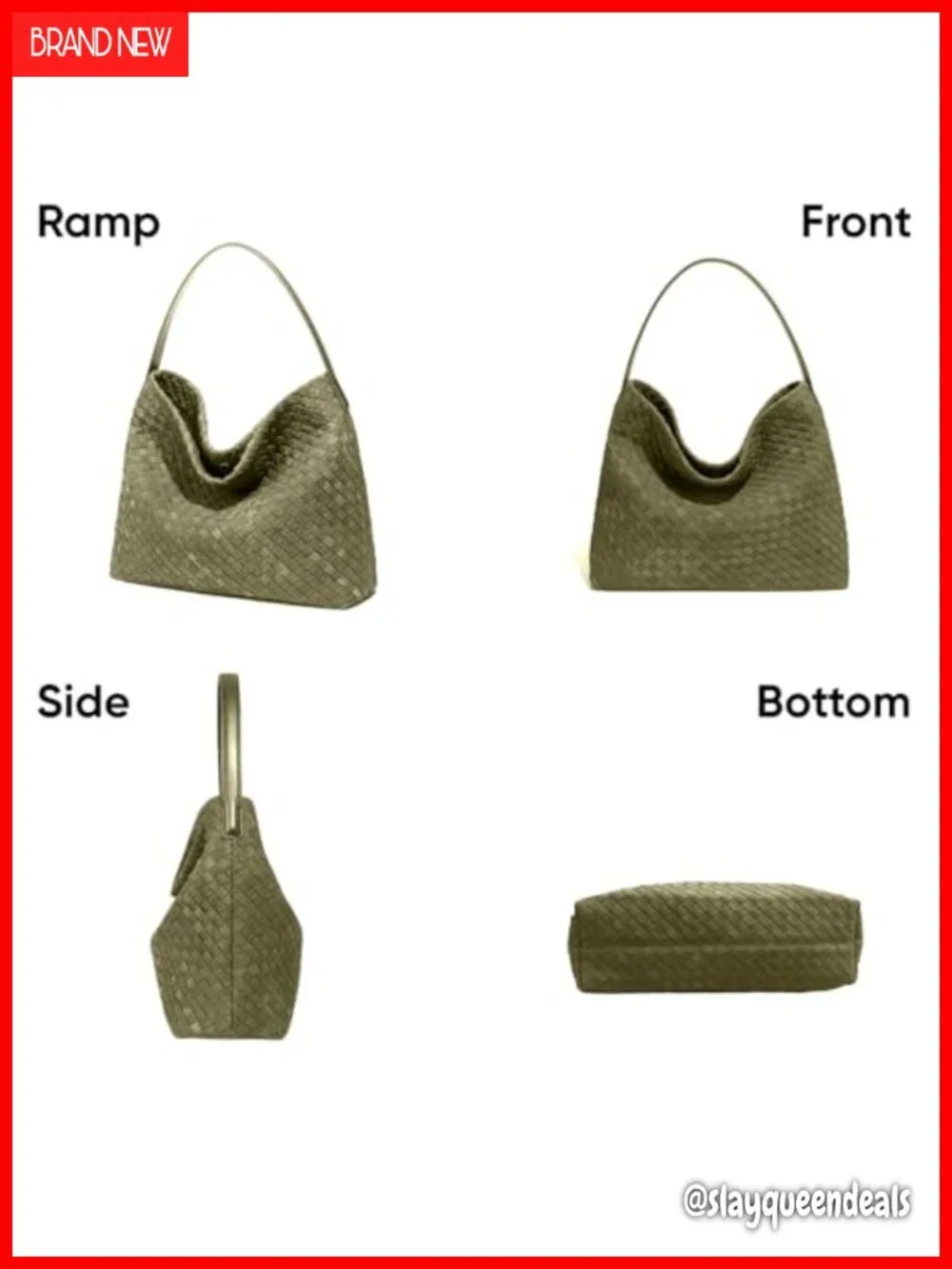 Faux Suede Woven Tote Bag Large Hobo Shoulder Purse